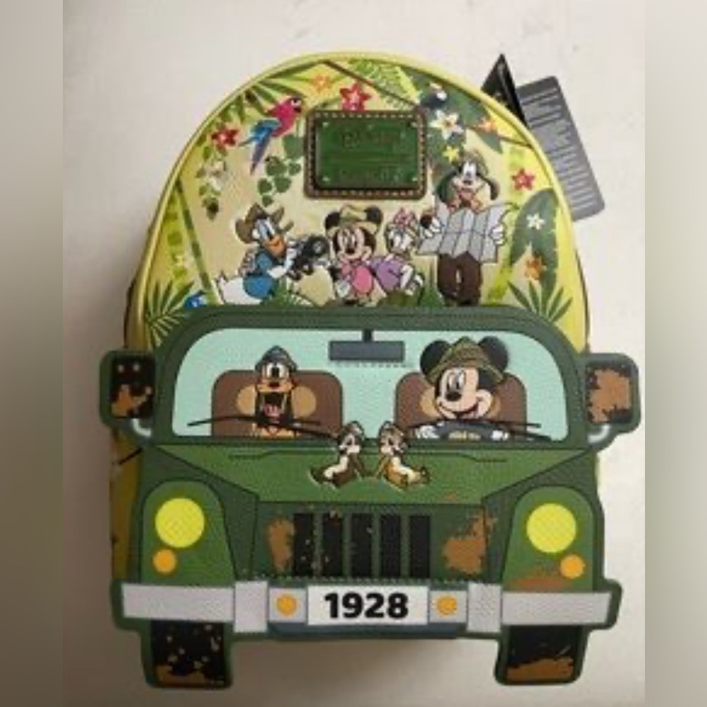 Loungefly Disney rare & sold out Mickey & Friends Jungle Safari Backpack - Picture 8 of 11